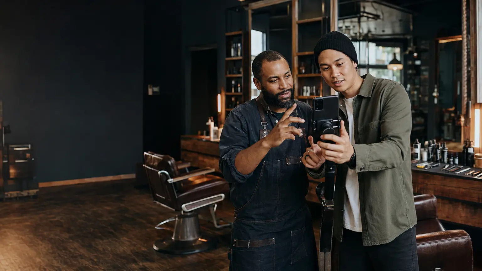 A local business owner collaborating with a content creator